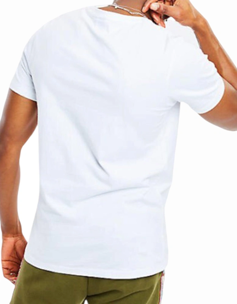 ELLESSE HERENS SHC07412 Mens T-Shirt Crew Neck Short Sleeve Casual White Tee