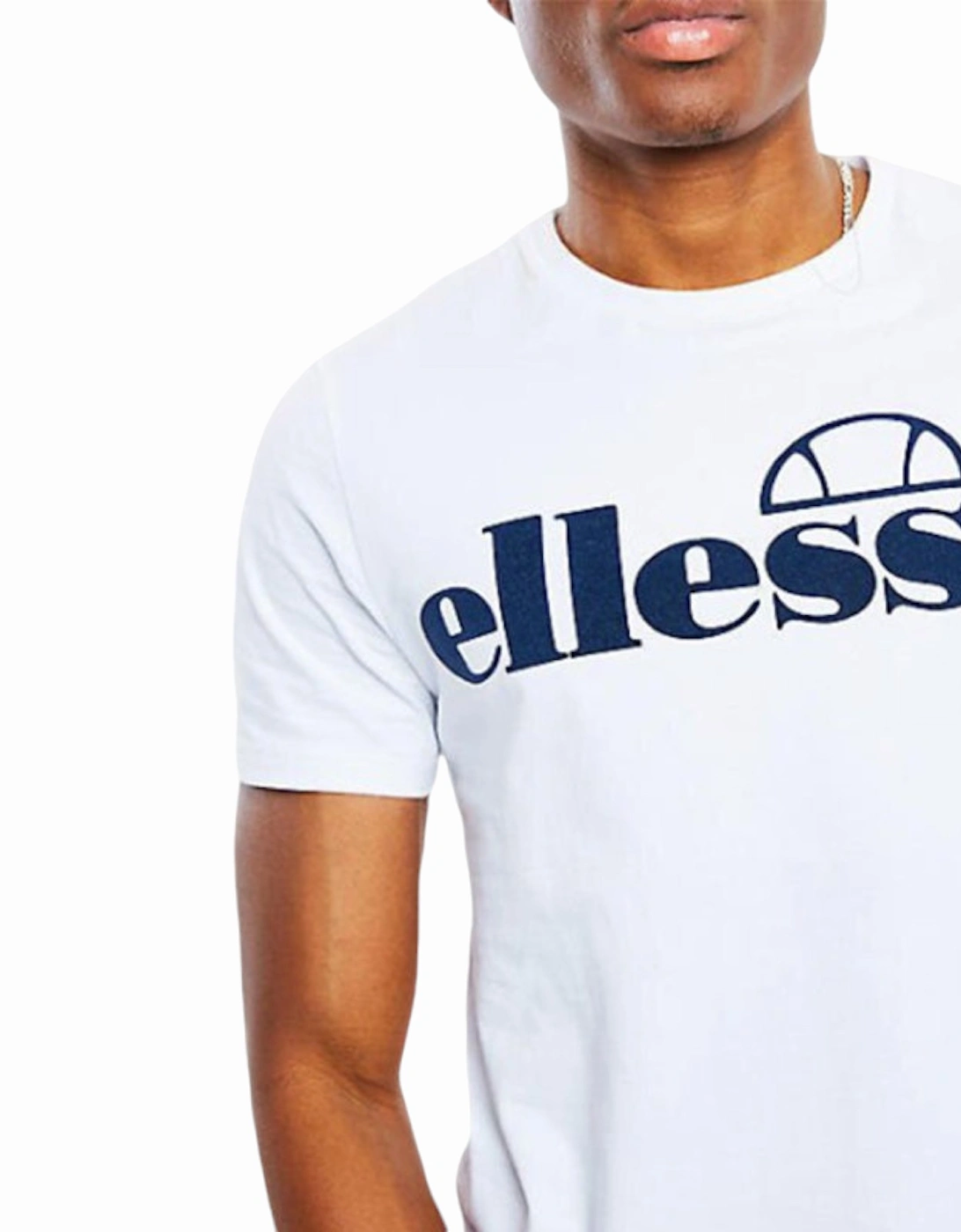 ELLESSE HERENS SHC07412 Mens T-Shirt Crew Neck Short Sleeve Casual White Tee