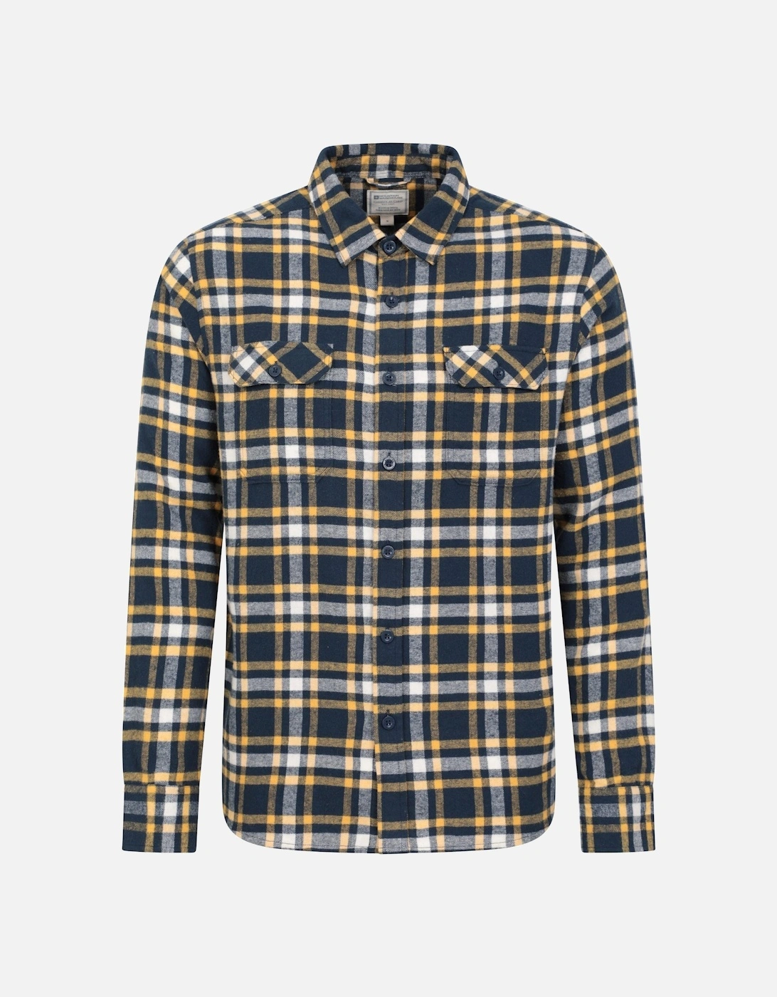 Mens Trace Flannel Long-Sleeved Shirt, 4 of 3