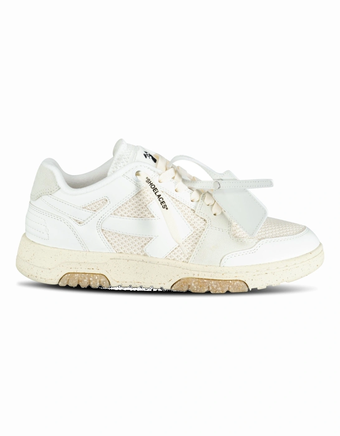 Out Of Office Calf Leather & Mesh Trainer White & Cream (Defect), 8 of 7