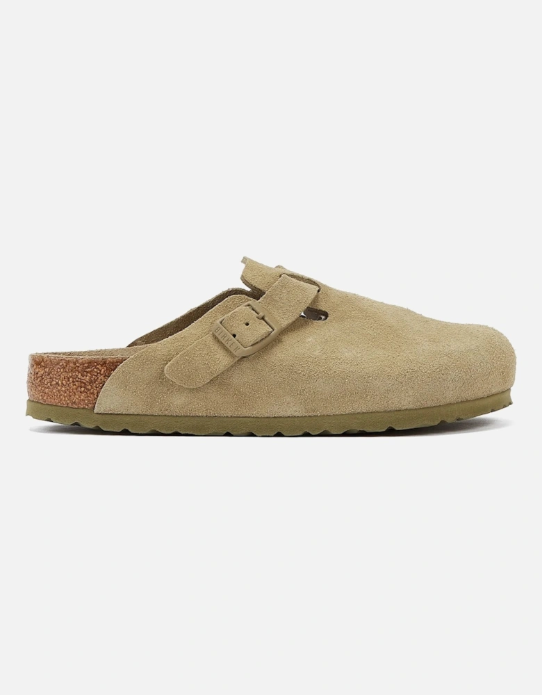 Khaki Suede Faded Grey Clogs