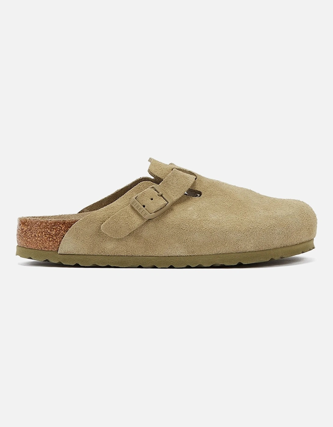 Khaki Suede Faded Grey Clogs