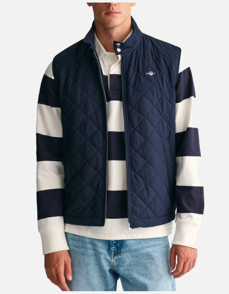 Quilted Windcheater Vest Evening Blue