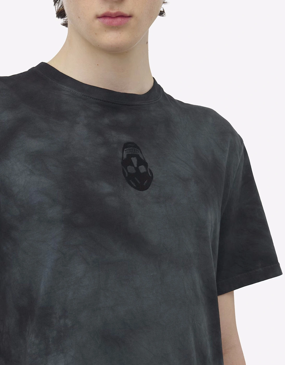 Dyed Cotton Logo T-Shirt Black