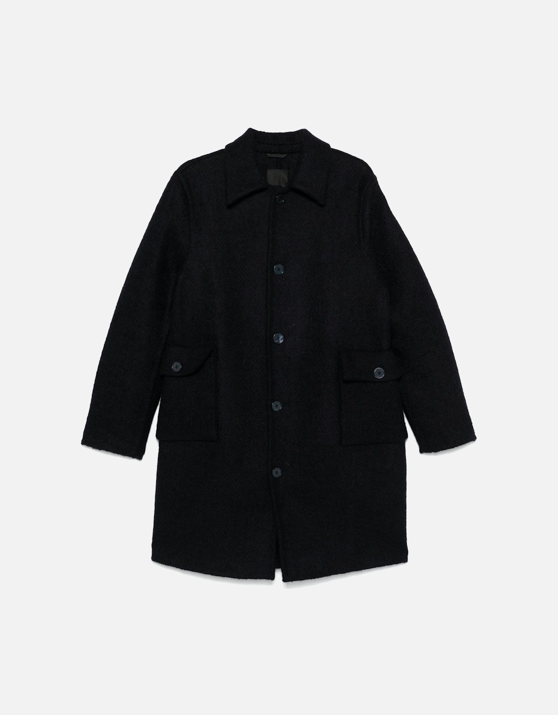 Virgin Wool Long Coat Navy, 6 of 5