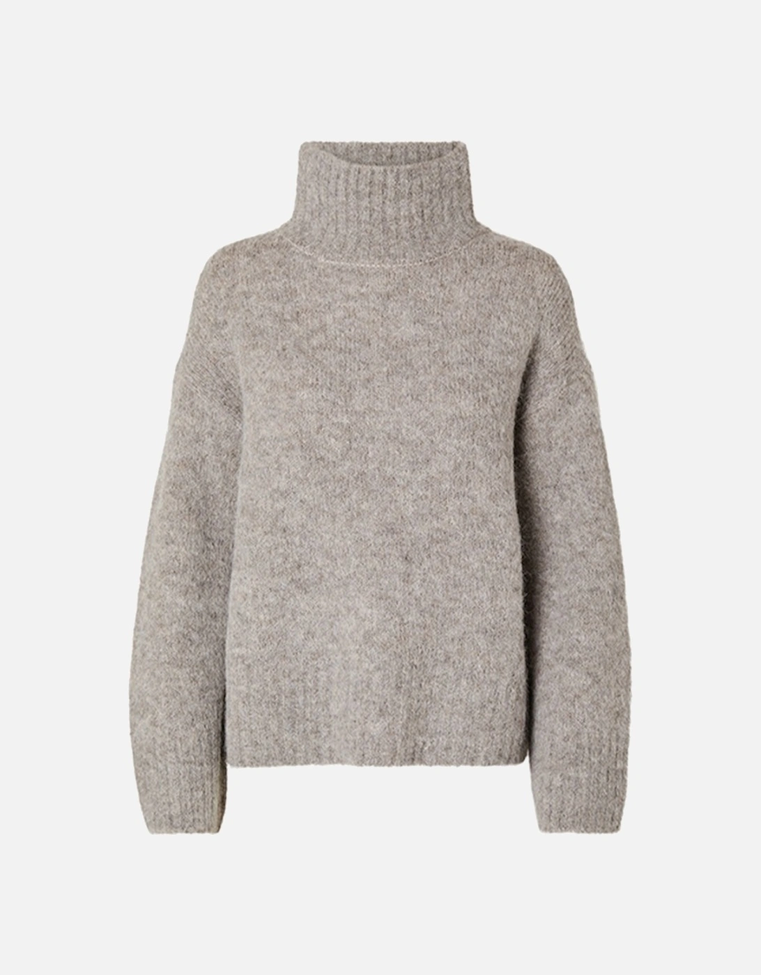 Femme Gabella Long Sleeve High Neck Pullover Steel Grey