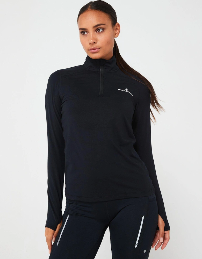 Womens Core Thermal Half Zip-black