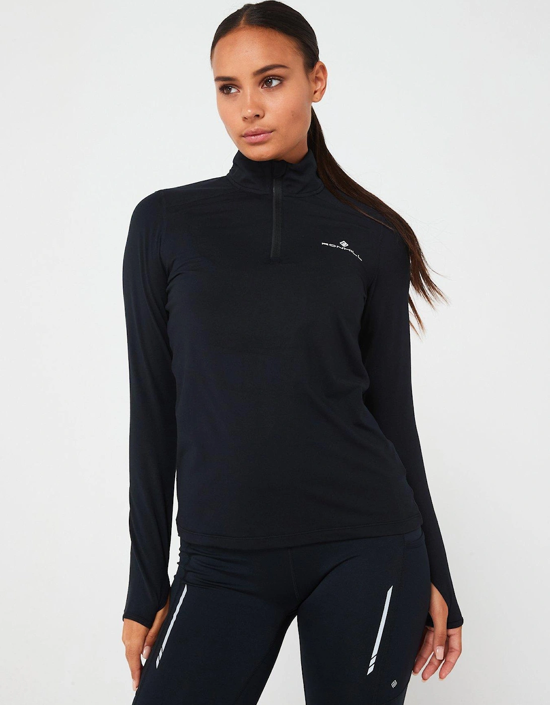 Womens Core Thermal Half Zip-black, 6 of 5