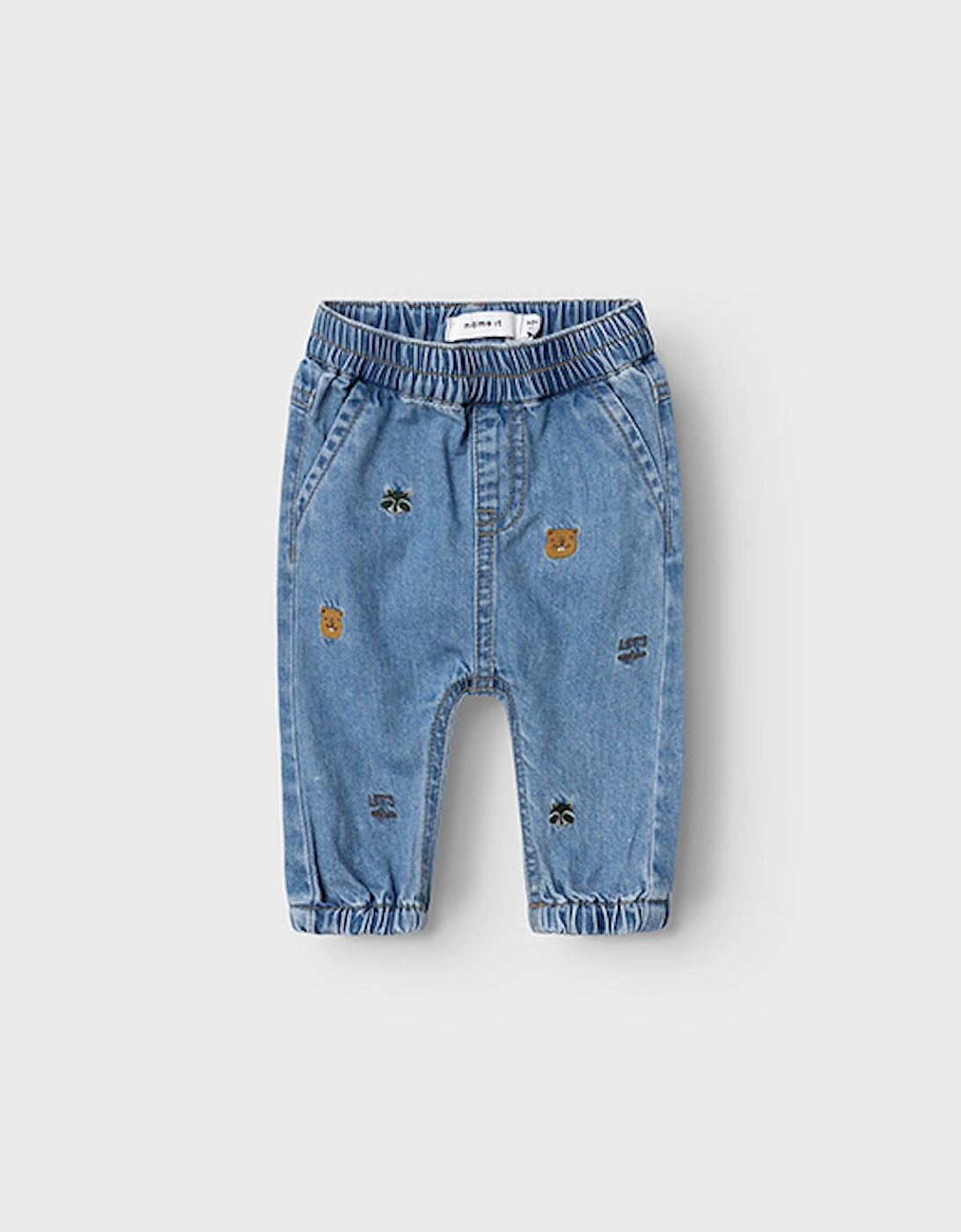 Baby Ben U-Shape Embroidered Jeans Medium Blue Denim, 4 of 3