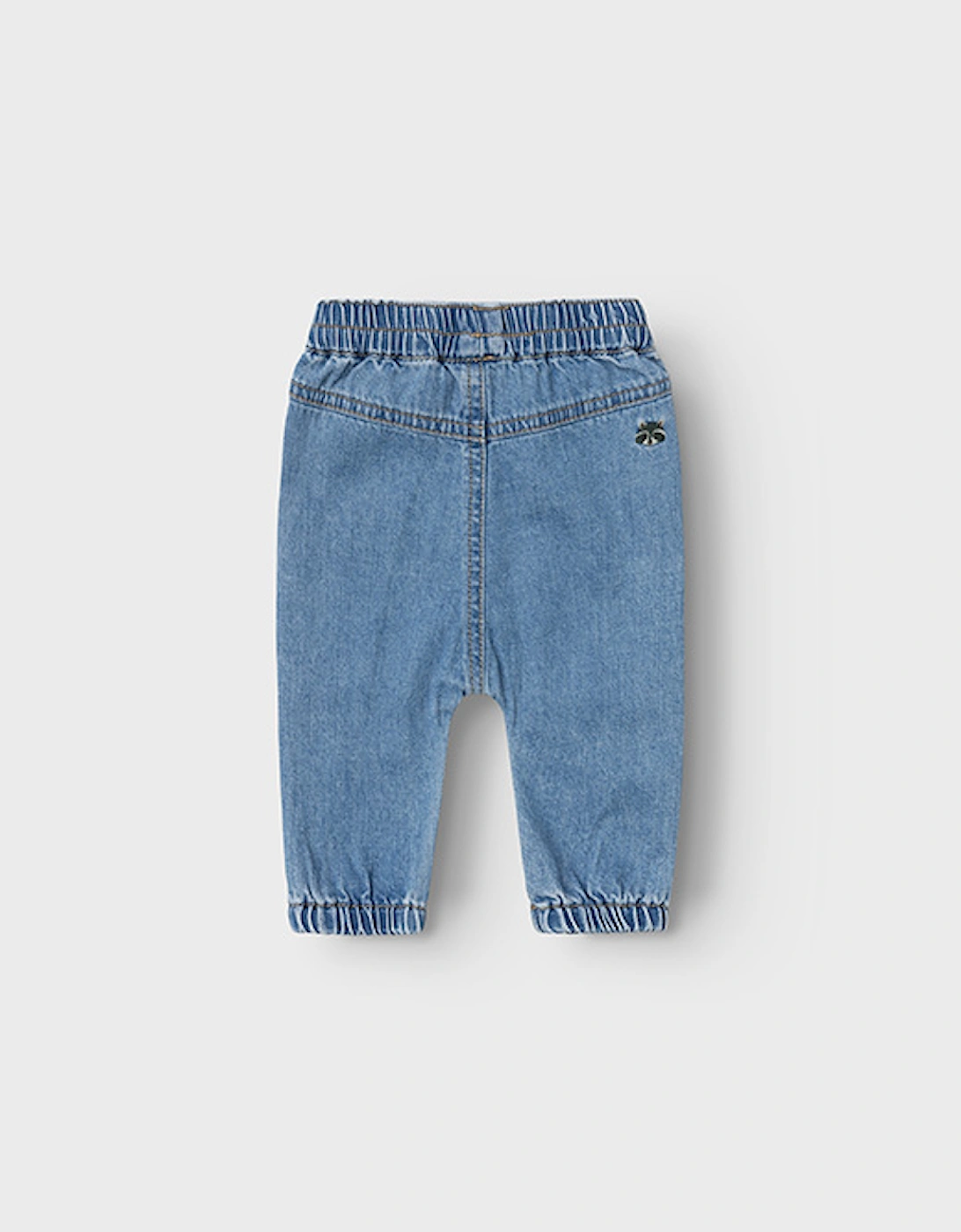 Baby Ben U-Shape Embroidered Jeans Medium Blue Denim