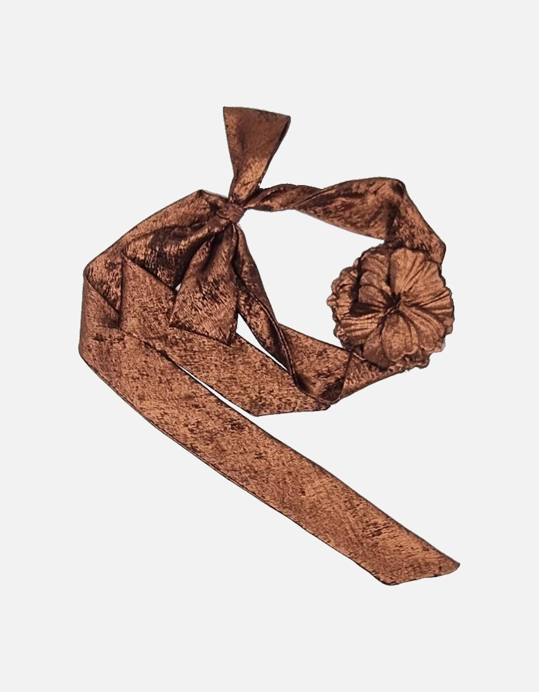 VERA CORSAGE SCARF IN BRONZE