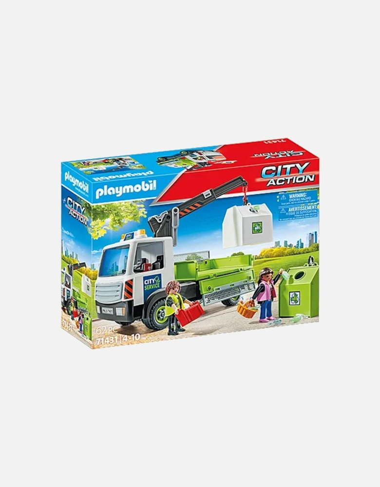 71431 City Action Glass Recycling Truck with Container