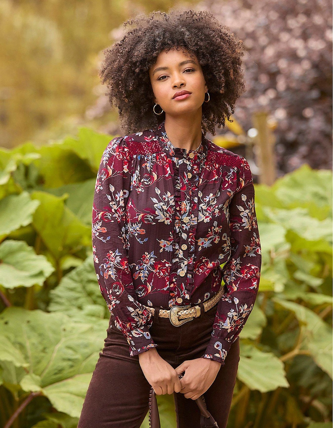 Floral Blouse And Cami -purple, 2 of 1