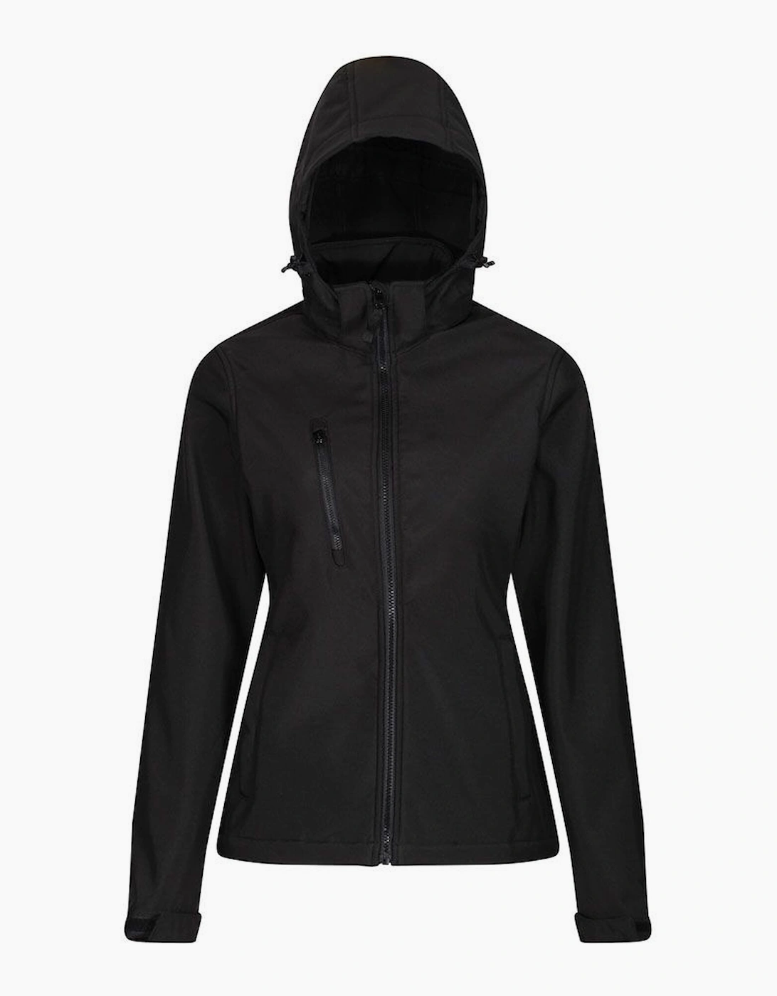 Regatta Women's Black / Venturer Hooded Soft Shell Jacket  20 Size 20 Uk