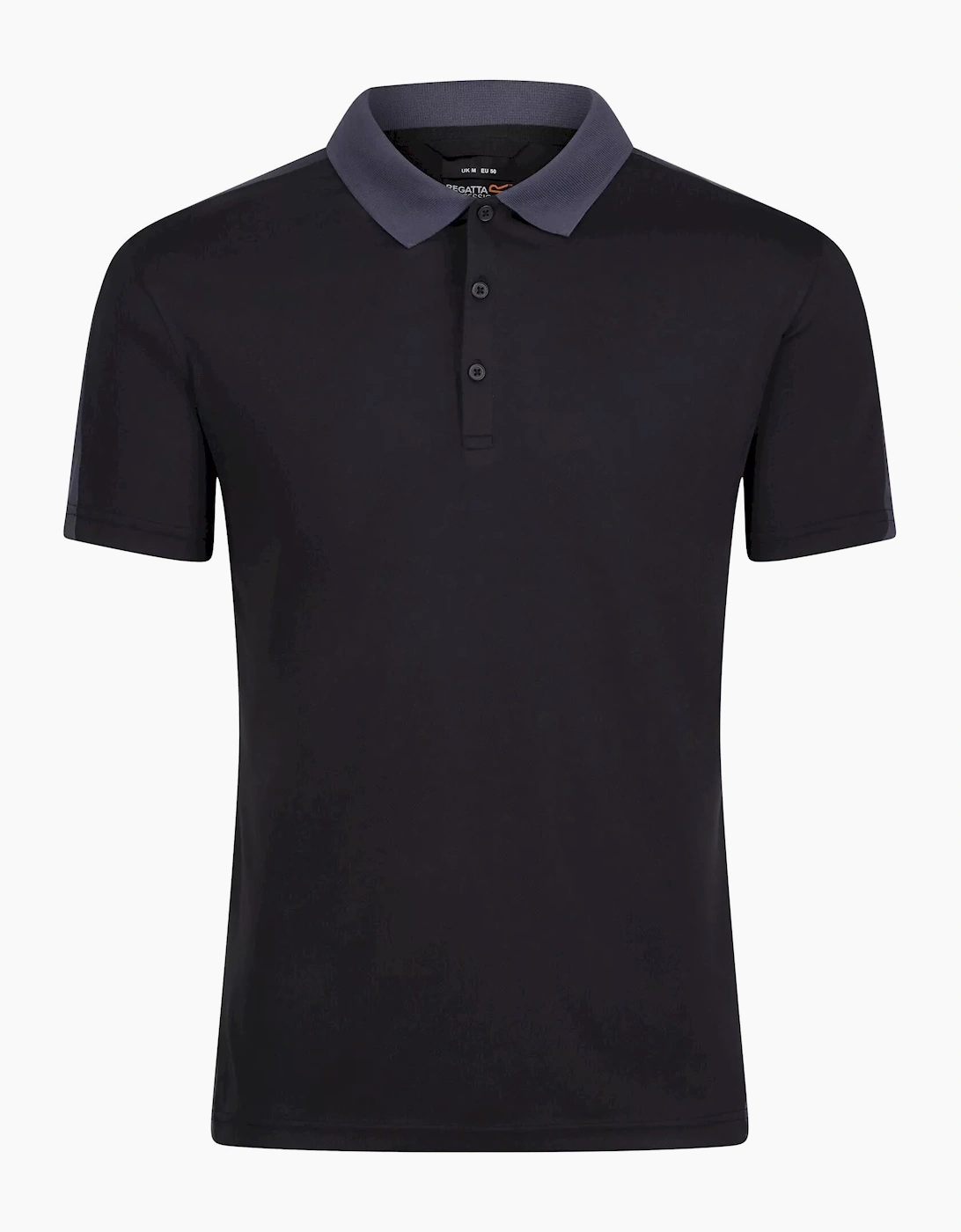 Regatta Men's Black Contrast Coolweave Pique Polo Shirt  40 L