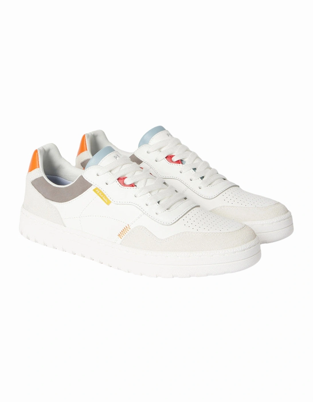 PS Ellis White Orange TA Trainers 01 WHITE