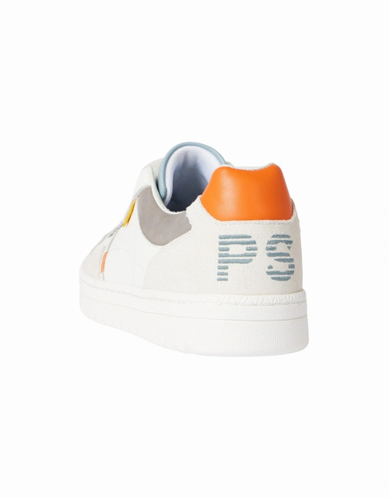 PS Ellis White Orange TA Trainers 01 WHITE