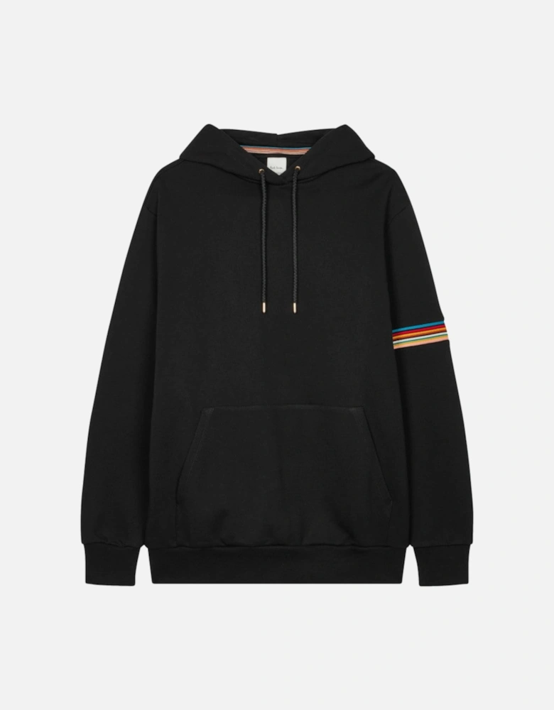 Stripe Arm Hoody 79 BLACK