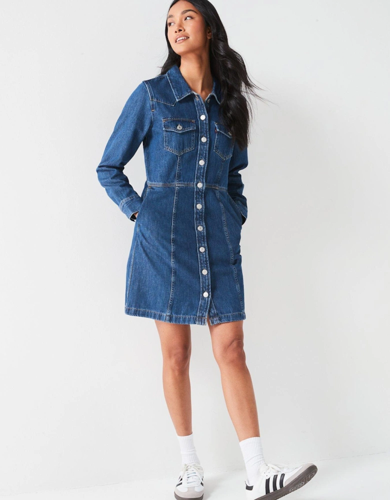 Flynn Western Denim Dress - A New York Moment 2