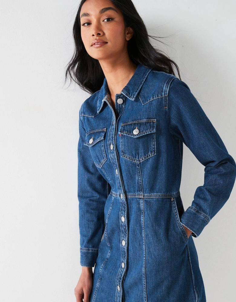 Flynn Western Denim Dress - A New York Moment 2