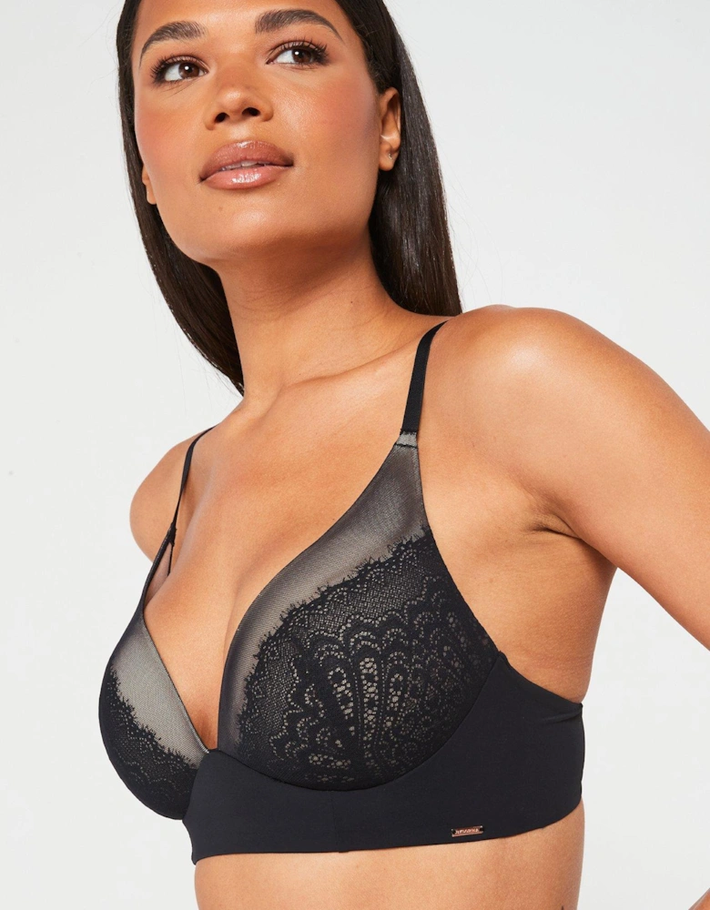 BRINLEY LIGHT PADDED SOFT BRA - BLACK
