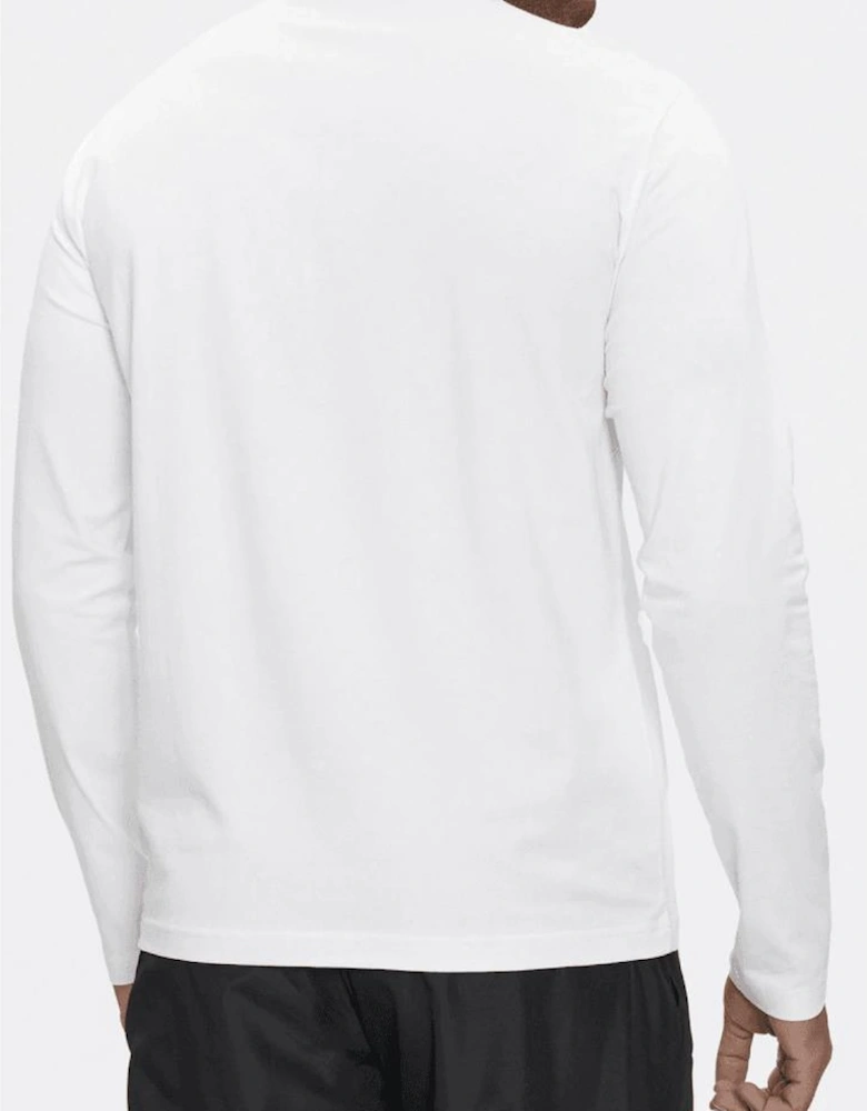 Cotton Triangle Logo White Long Sleeve T-Shirt