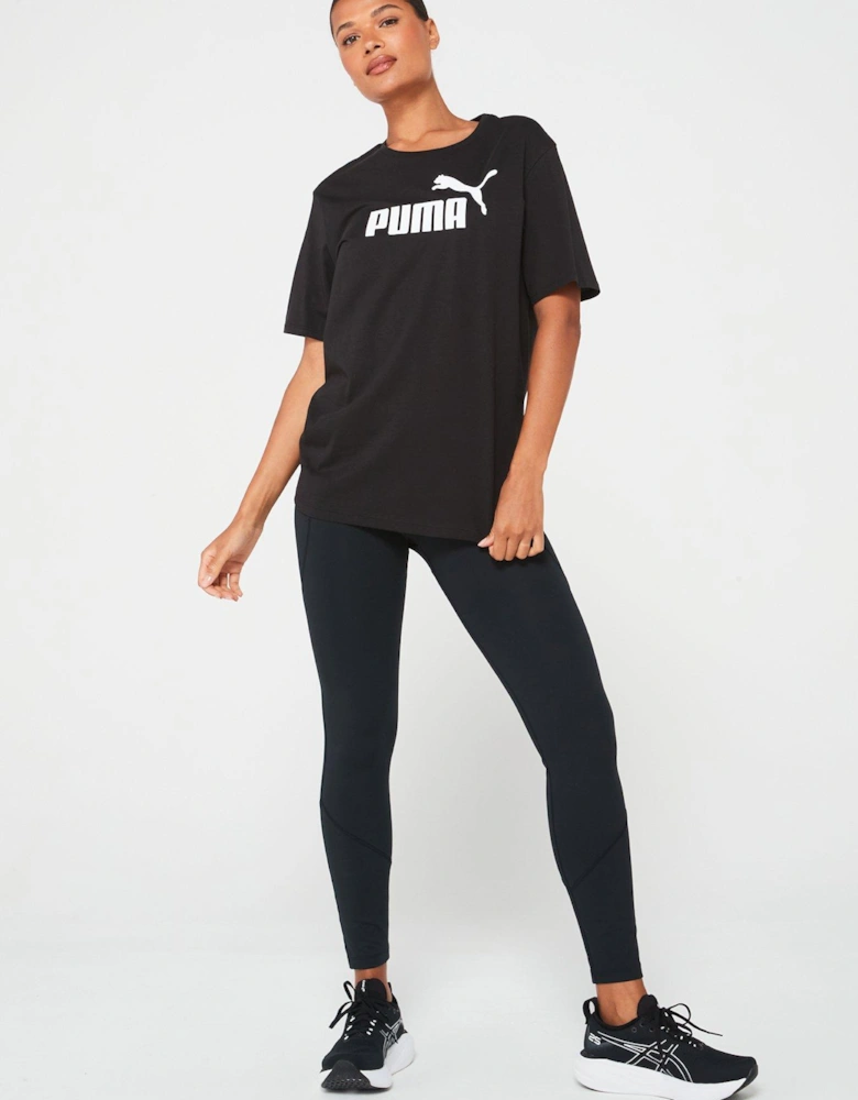 Women's Essentials Logo Boyfriend T-Shirt - Black