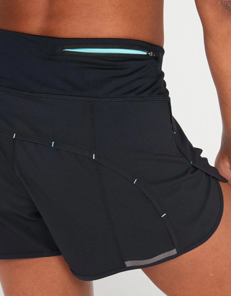 Womens Tech 4.5 Inch Running Short - Black