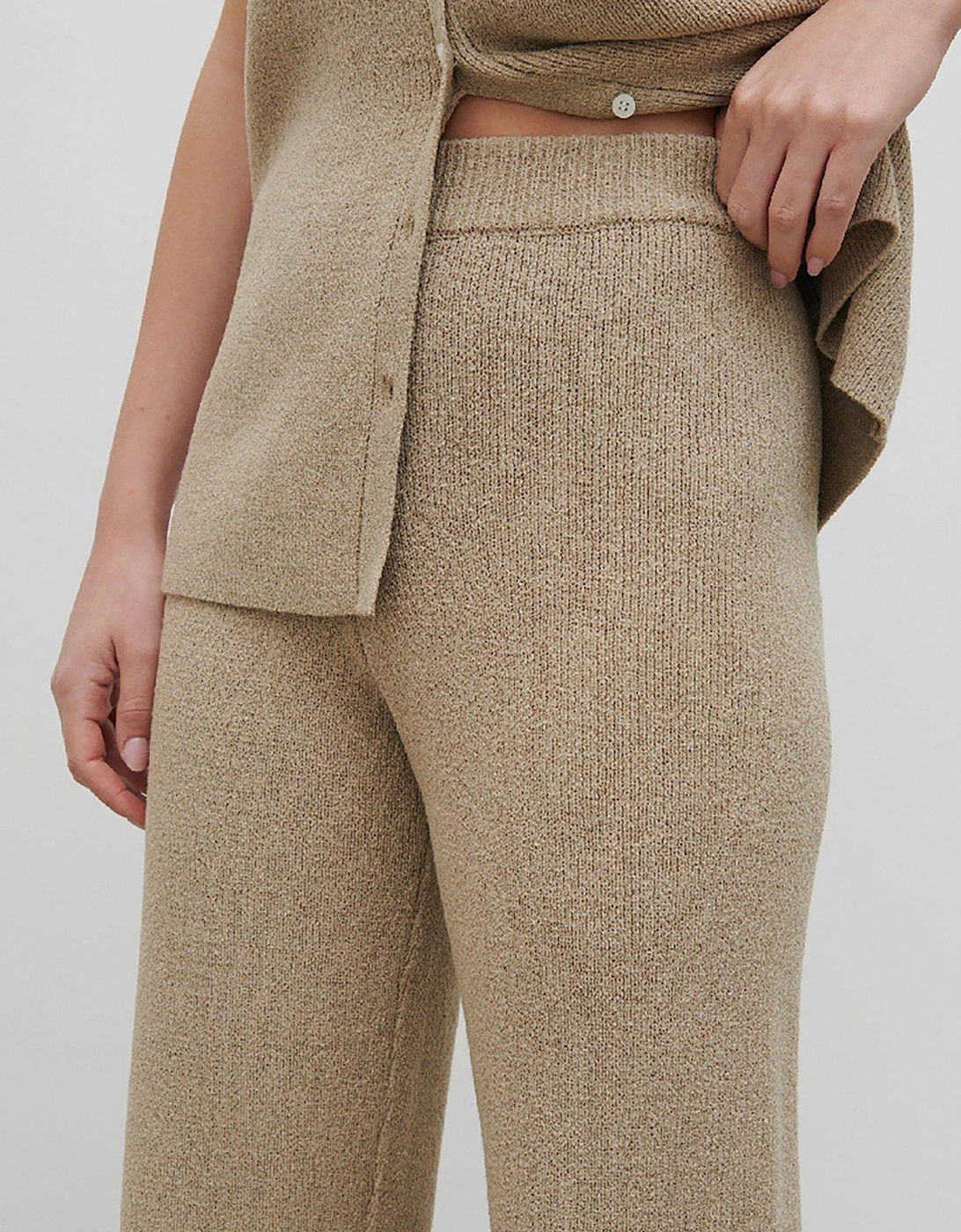 Kourtney Knit Trouser Co-Ord - Taupe