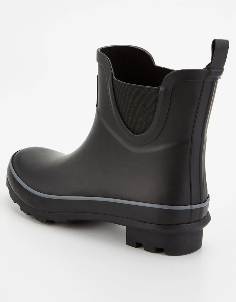 Rubber Ankle Wellington Boot - Black