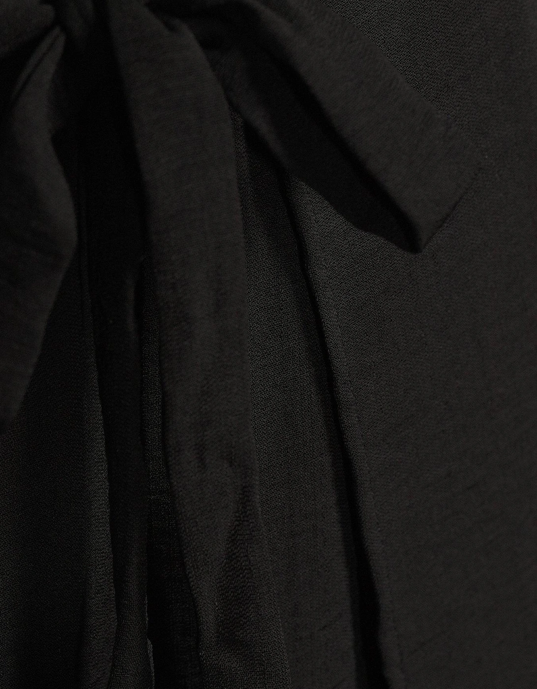 High Waist Tie Trousers - Black