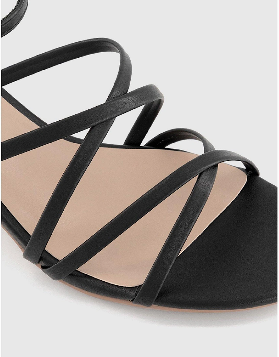 Strappy Knotted Heel - Black