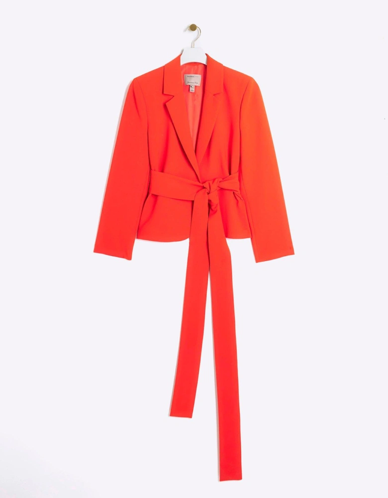 Double Tie Blazer - Red