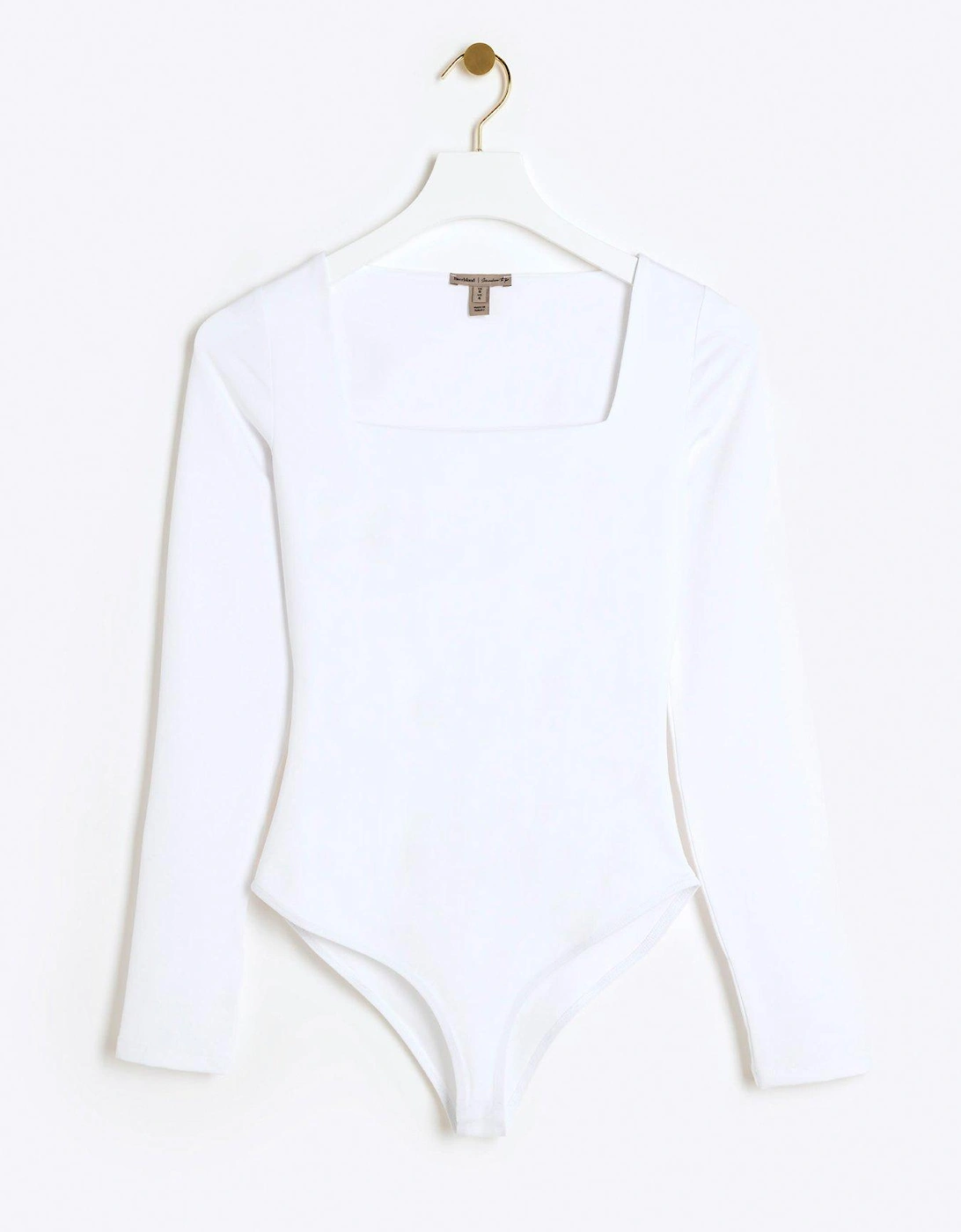 Square Neck Bodysuit - White