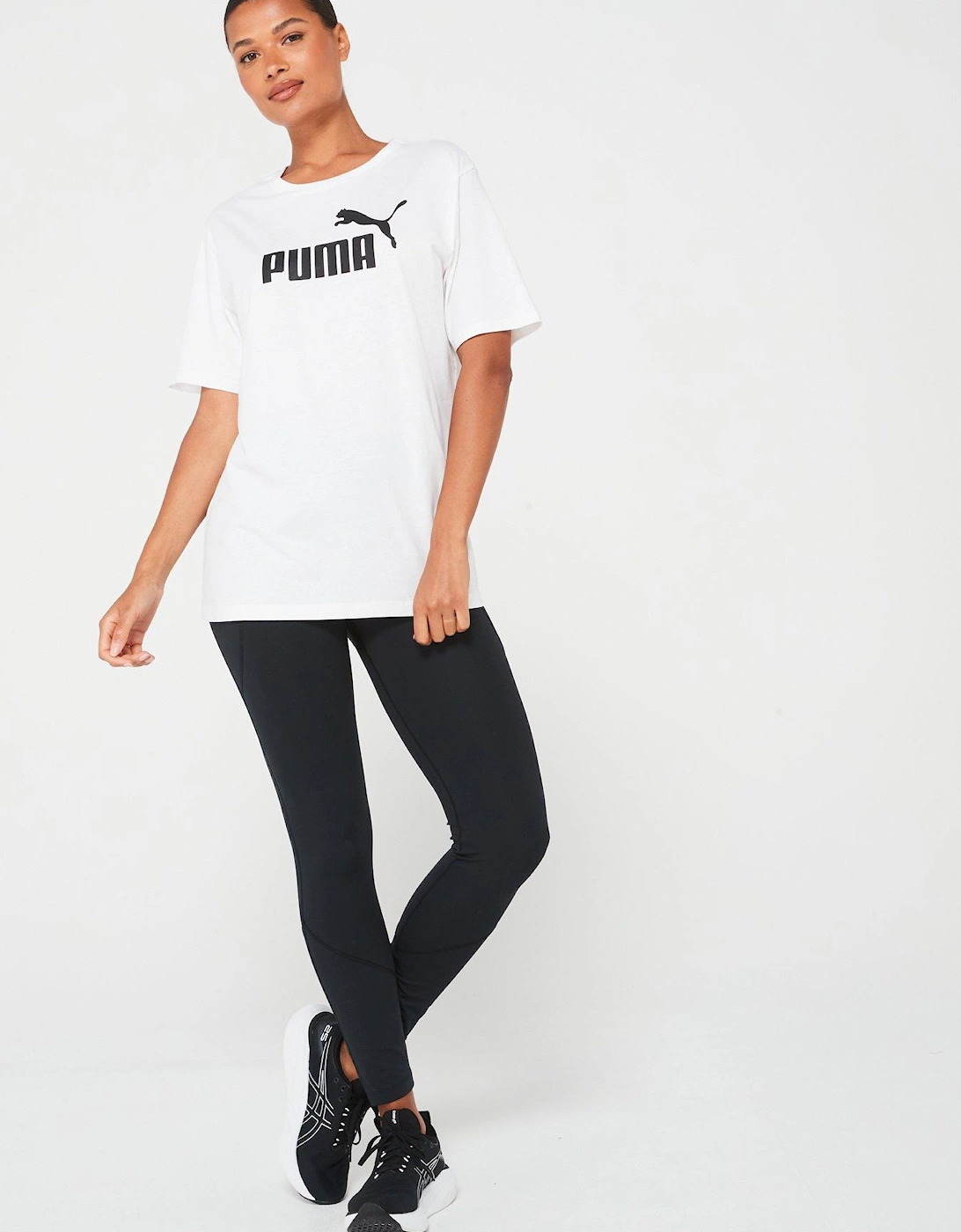 Women's Essentials Logo Boyfriend T-Shirt - White