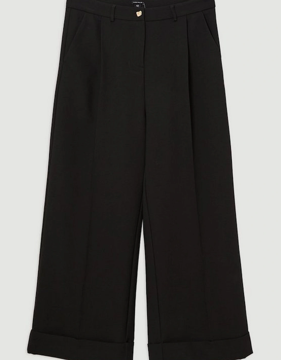 Plus Size Essential Tailored Wide Leg Trousers