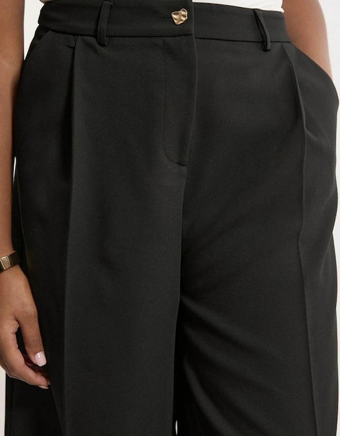 Plus Size Essential Tailored Wide Leg Trousers