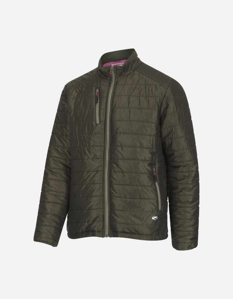 Kingston Lightweight Full Quilt Jacket Olive/Wine