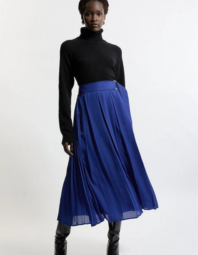 Tall Georgette Woven Pleated Maxi Skirt