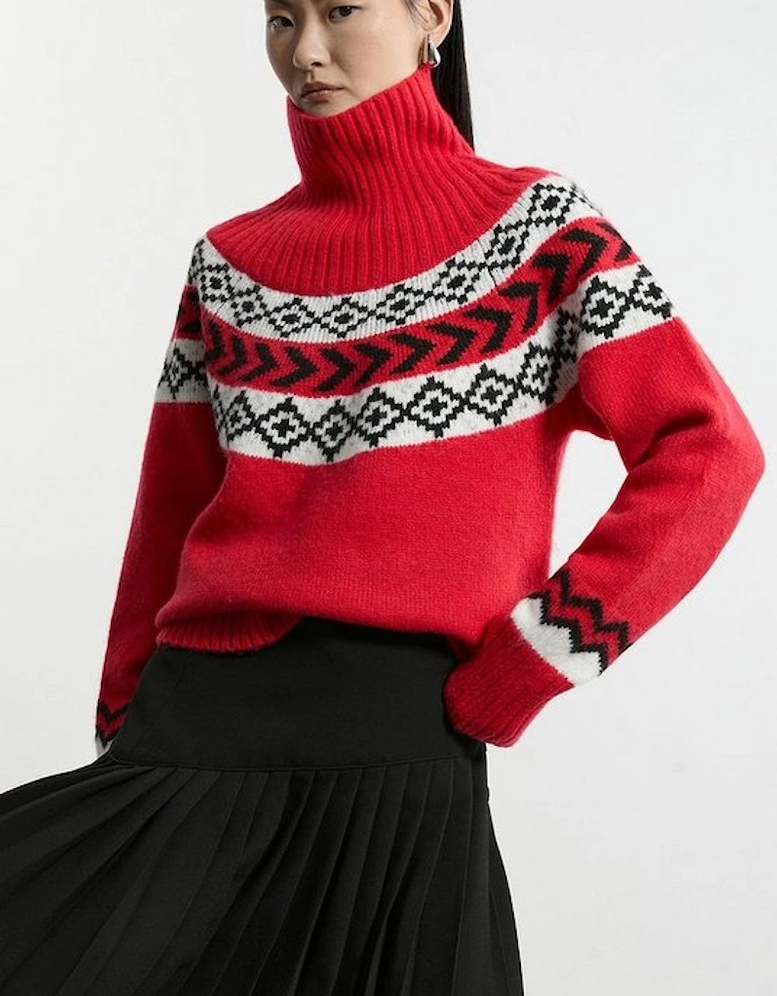 Fairisle Pattern Crew Neck Jumper, 5 of 4
