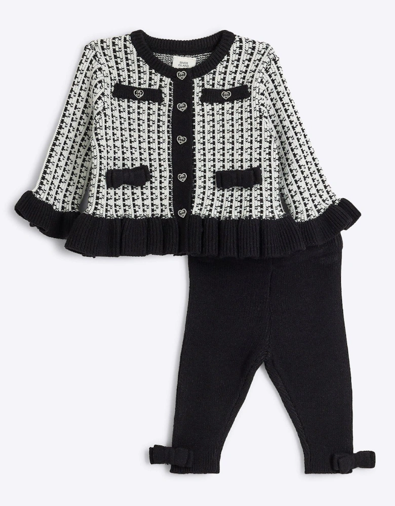 Baby Girls Cardigan Set - Black