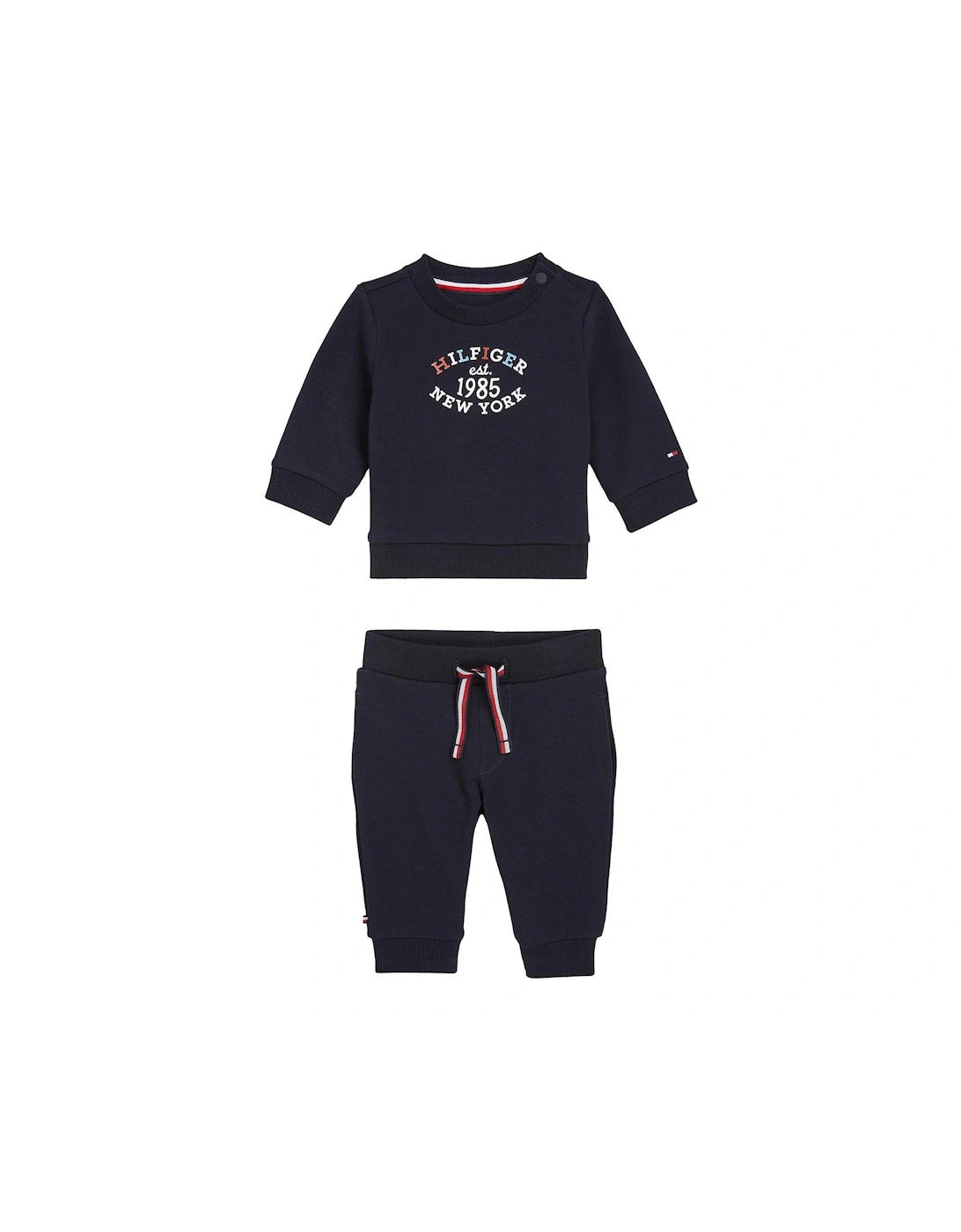 Baby Boys Monotype Oval 2 Piece Sweat Set - Navy, 4 of 3