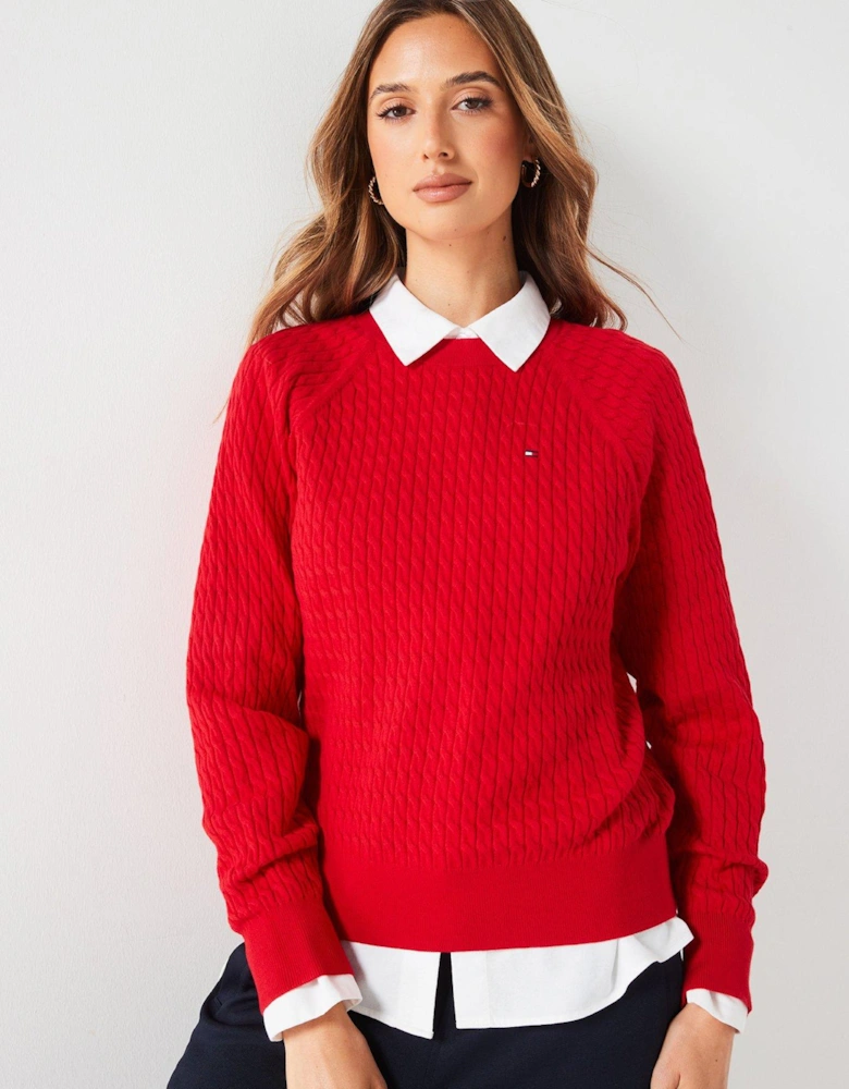 Crew Neck Jumper - Red