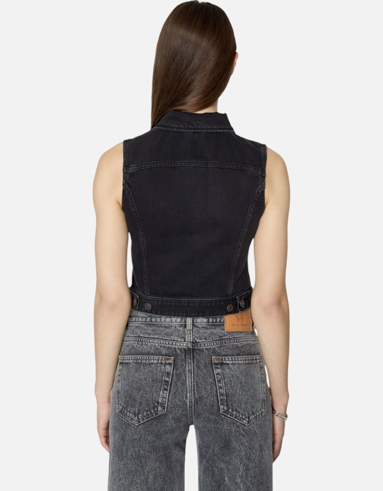 DE-SLIMMY-SM Womens Denim Waistcoat
