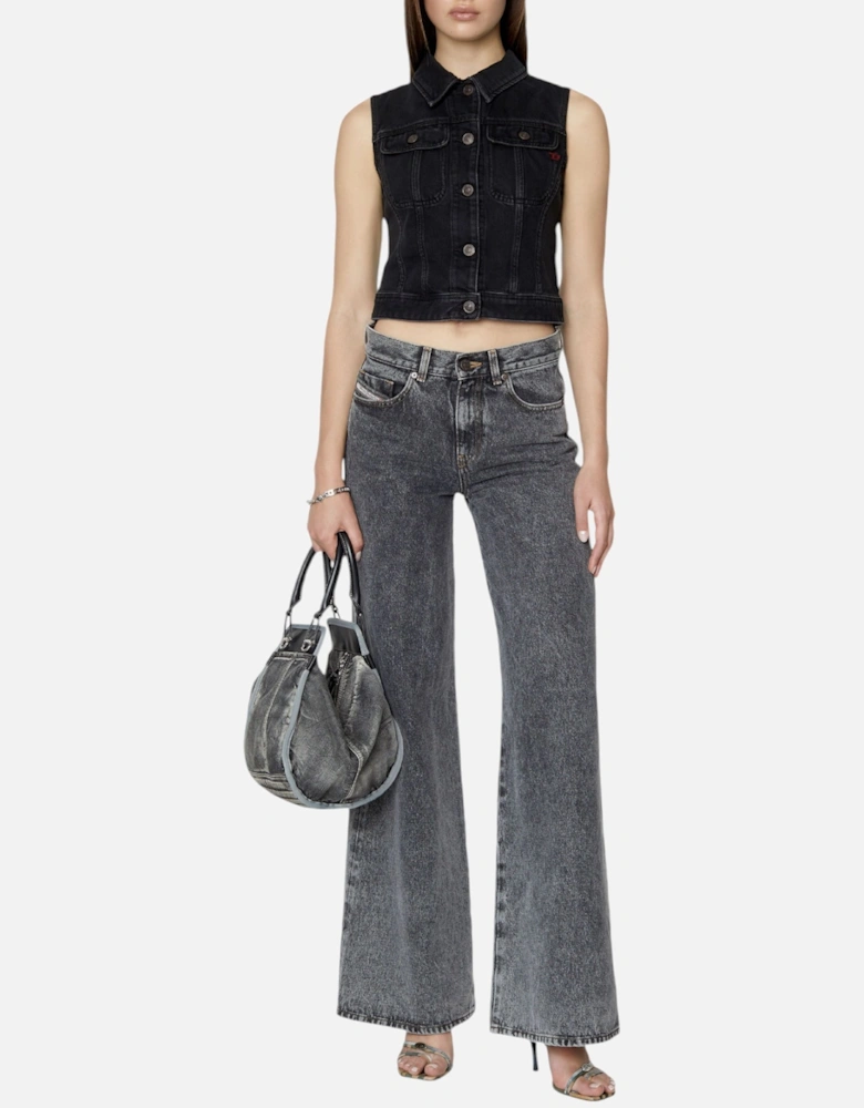 DE-SLIMMY-SM Womens Denim Waistcoat
