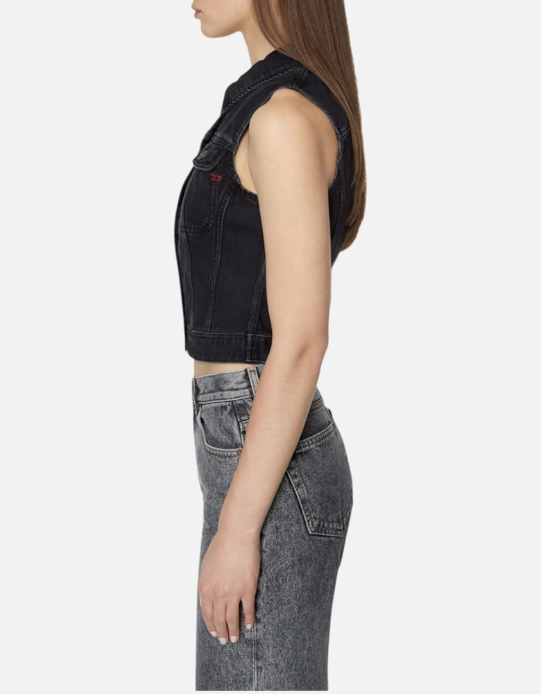 DE-SLIMMY-SM Womens Denim Waistcoat