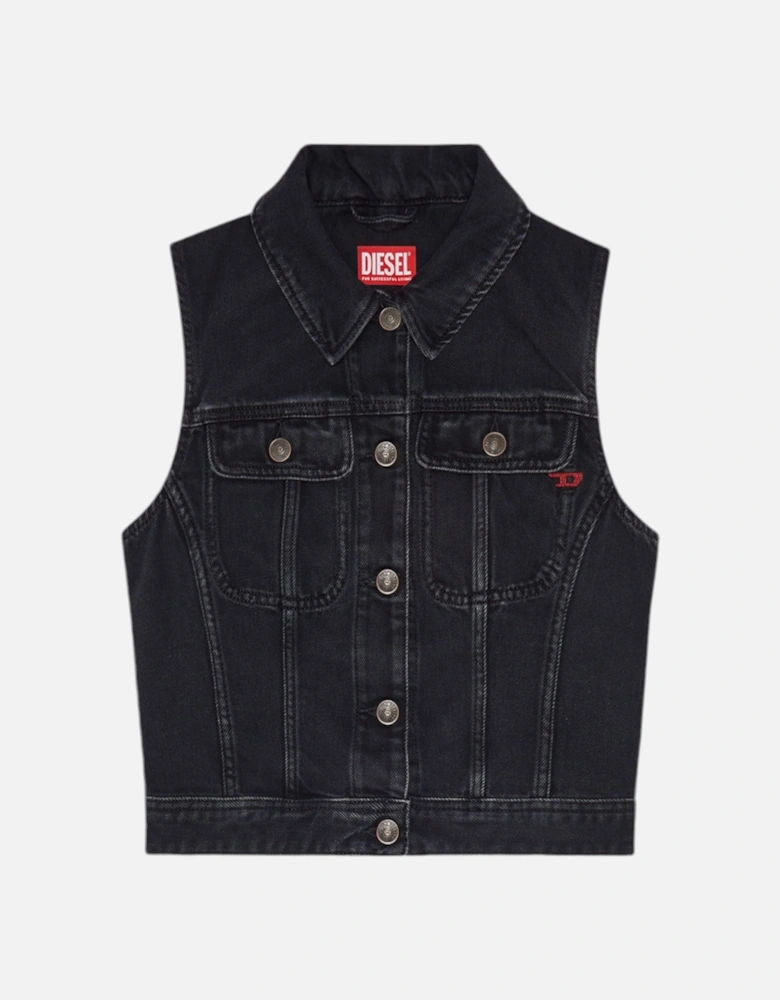 DE-SLIMMY-SM Womens Denim Waistcoat