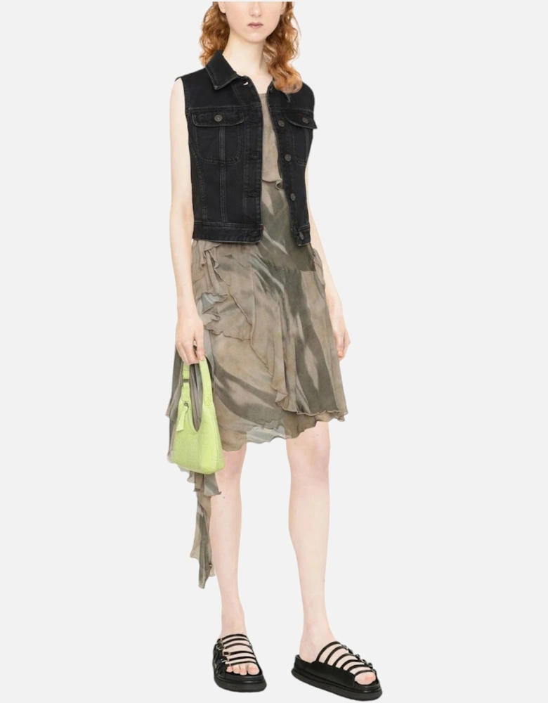 DE-SLIMMY-SM Womens Denim Waistcoat