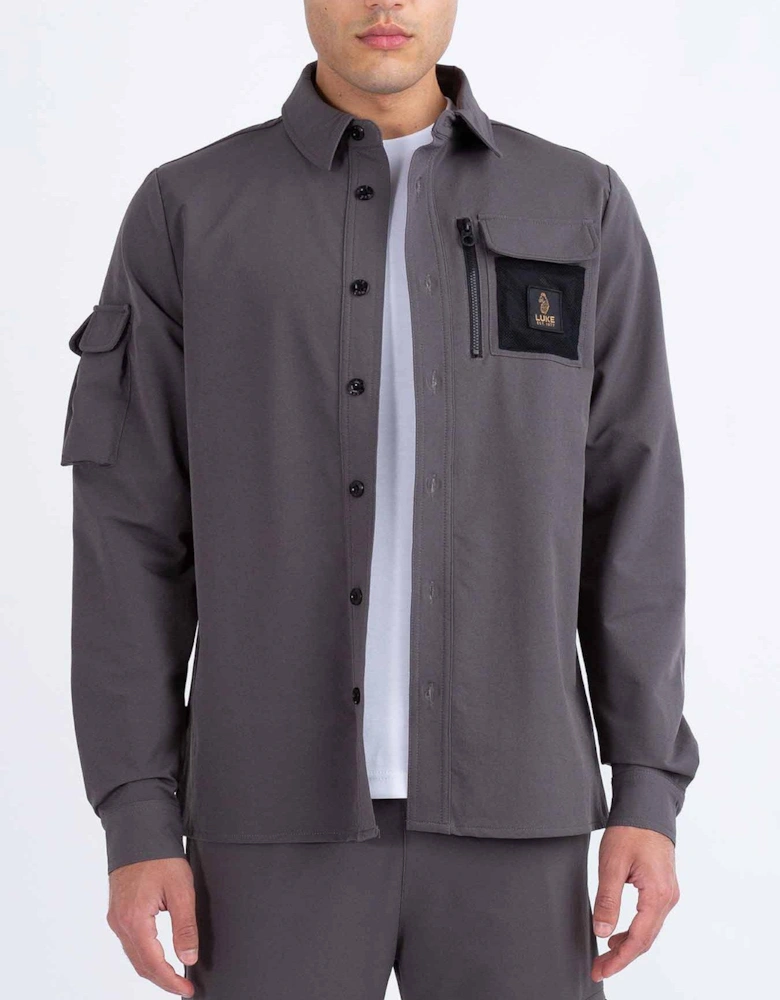 Hulun Pocket Detail Shirt - Dark Grey