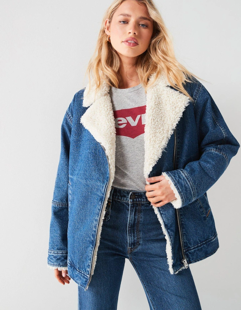 Sherpa Flight Denim Jacket - In The Air